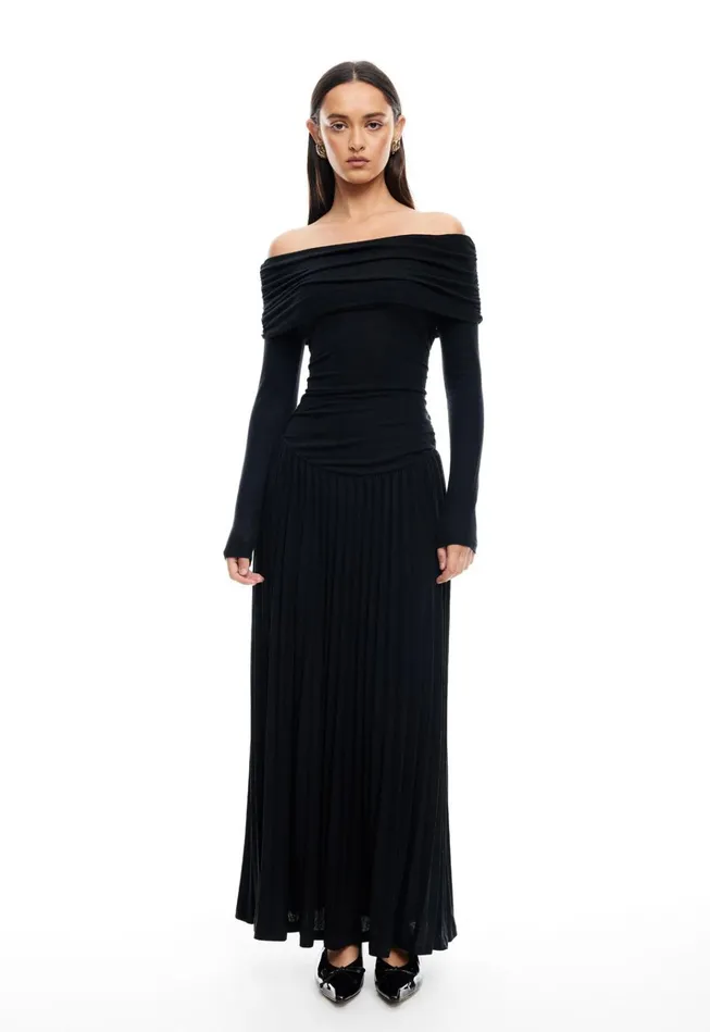Women Lioness Fashion Dresses FIELD OF DREAMS LONG SLEEVE MAXI Onyx Women Lioness Fashion Dresses FIELD OF DREAMS LONG SLEEVE MAXI Onyx