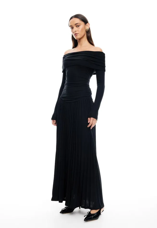 Women Lioness Fashion Dresses FIELD OF DREAMS LONG SLEEVE MAXI Onyx Women Lioness Fashion Dresses FIELD OF DREAMS LONG SLEEVE MAXI Onyx