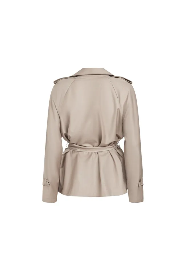 Women Lioness Fashion Outerwear CROPPED TRENCHEROUS COAT Mushroom Women Lioness Fashion Outerwear CROPPED TRENCHEROUS COAT Mushroom