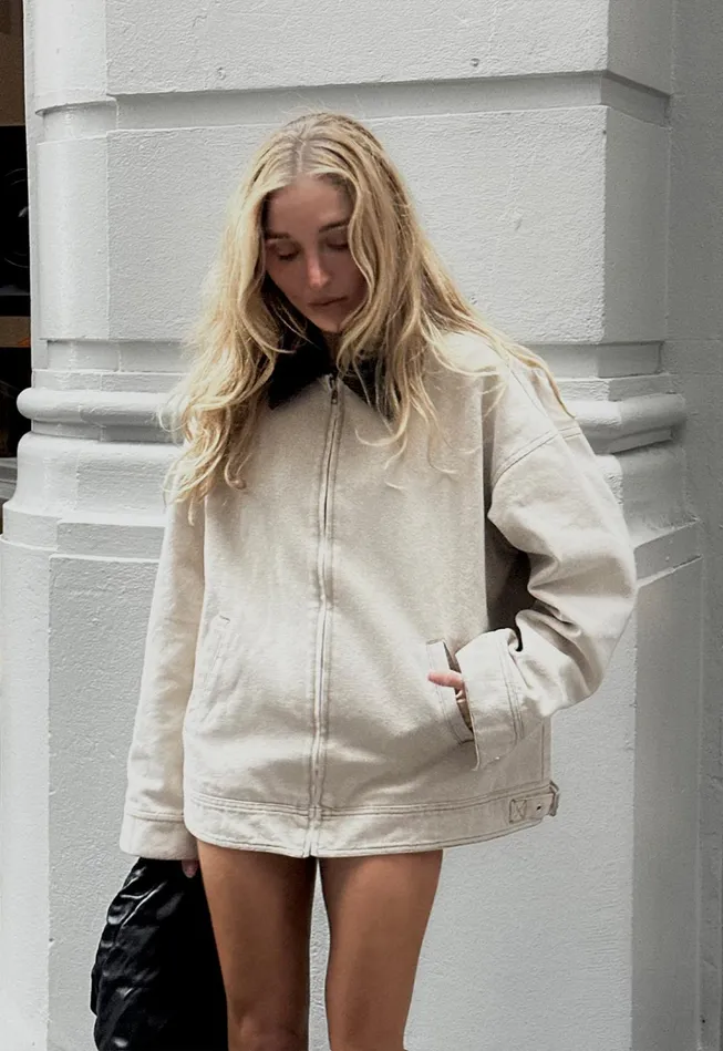 Women Lioness Fashion Outerwear WORKWEAR JACKET Stone Women Lioness Fashion Outerwear WORKWEAR JACKET Stone