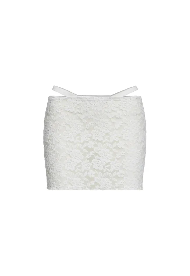 Women Lioness Fashion Skirts BLACK SWAN LACE MINI Porcelain Women Lioness Fashion Skirts BLACK SWAN LACE MINI Porcelain