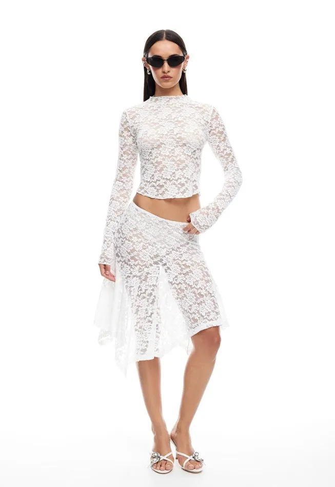 Women Lioness Fashion Skirts HAMPTONS MIDI SKIRT Porcelain Women Lioness Fashion Skirts HAMPTONS MIDI SKIRT Porcelain