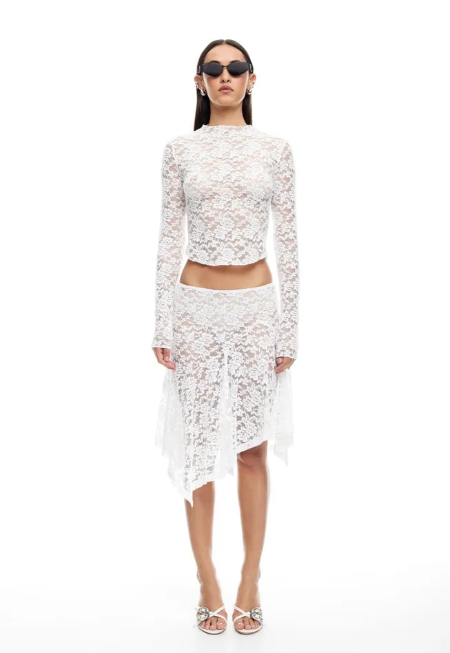 Women Lioness Fashion Skirts HAMPTONS MIDI SKIRT Porcelain Women Lioness Fashion Skirts HAMPTONS MIDI SKIRT Porcelain