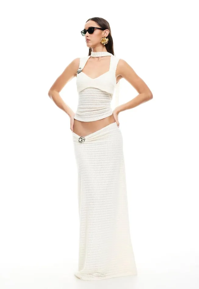 Women Lioness Fashion Skirts IN YOUR DREAMS MAXI SKIRT Beige Women Lioness Fashion Skirts IN YOUR DREAMS MAXI SKIRT Beige