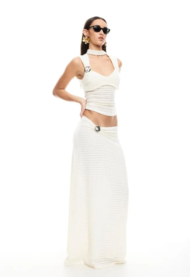 Women Lioness Fashion Skirts IN YOUR DREAMS MAXI SKIRT Beige Women Lioness Fashion Skirts IN YOUR DREAMS MAXI SKIRT Beige