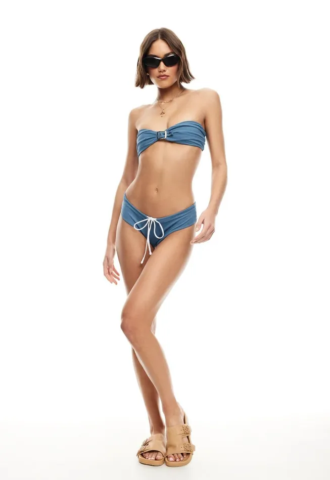 Women Lioness Fashion Swim CLAUDIA BANDEAU Denim Blue