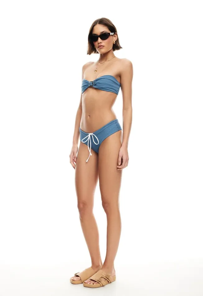 Women Lioness Fashion Swim CLAUDIA BANDEAU Denim Blue