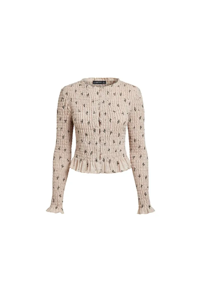 Women Lioness Fashion Tops TERRA LONG SLEEVE Beige Bow Women Lioness Fashion Tops TERRA LONG SLEEVE Beige Bow