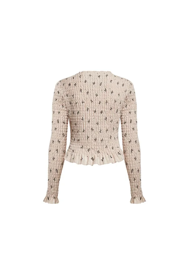 Women Lioness Fashion Tops TERRA LONG SLEEVE Beige Bow Women Lioness Fashion Tops TERRA LONG SLEEVE Beige Bow