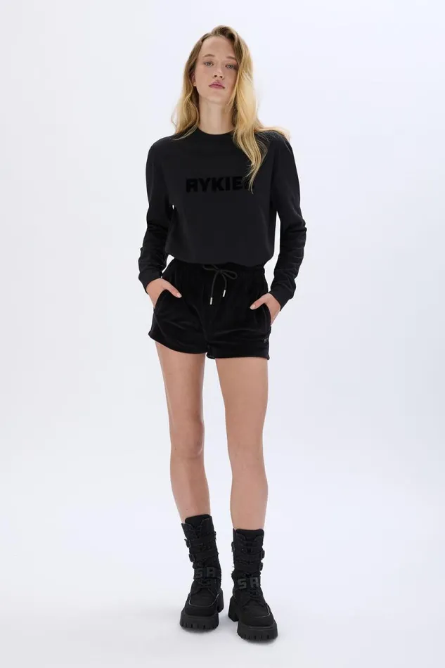 Women Longsleeved Crewneck Tshirt Black Black Sonia Rykiel TShirts