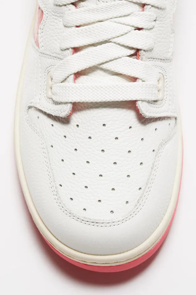 Women Low Top Sneakers Whiteelectric Pink Acne Studios Shoes