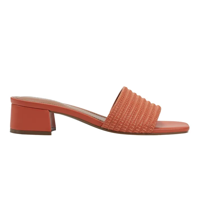 Women Marc Fisher Casala Block Heel Sandal Orange Sandals
