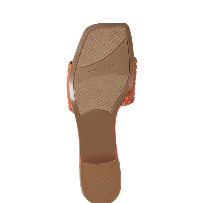 Women Marc Fisher Casala Block Heel Sandal Orange Sandals