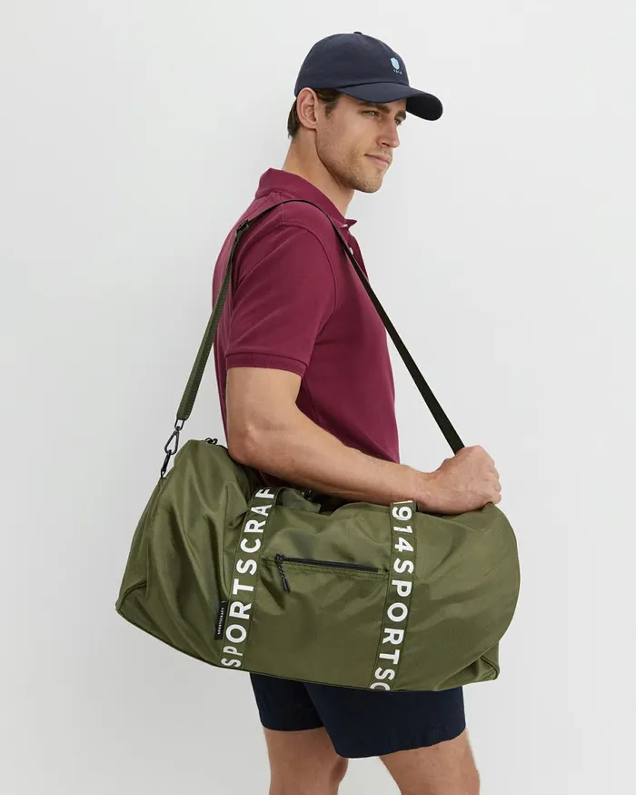 WomenMen Sportscraft Bags The Light SC Gym Bag Khaki