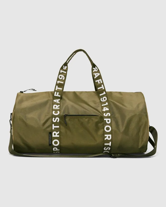 WomenMen Sportscraft Bags The Light SC Gym Bag Khaki