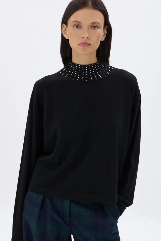 Women Merino Wool Sweater Black Black Sonia Rykiel Sweaters
