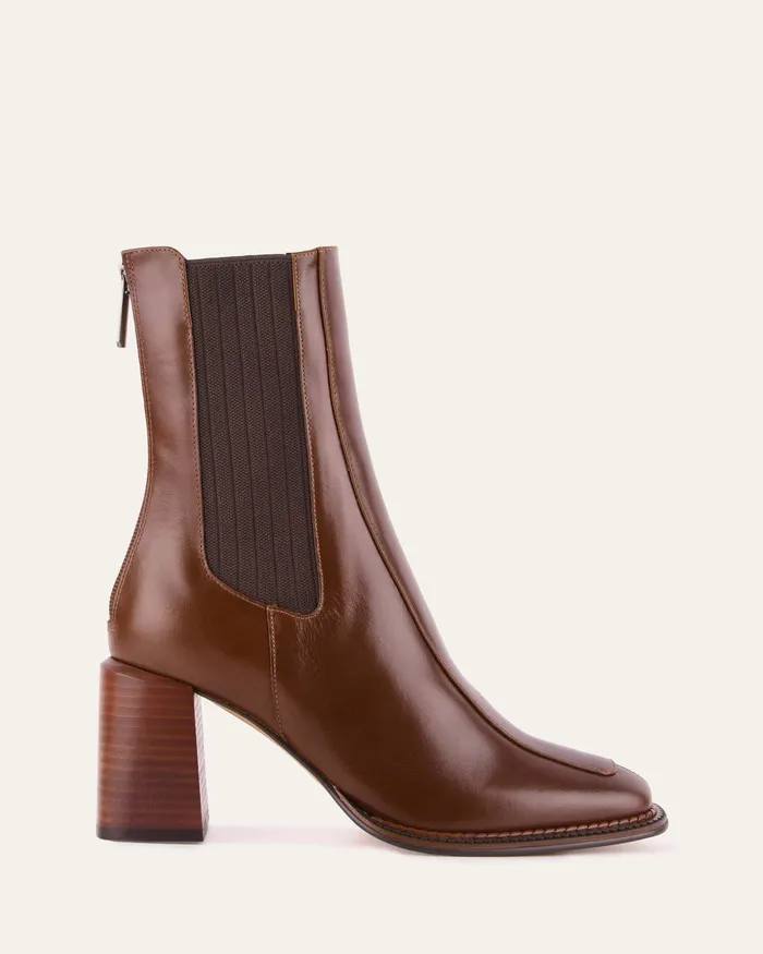 Women MID ANKLE BOOTS jomercer Devina mid ankle boots dark choc leather