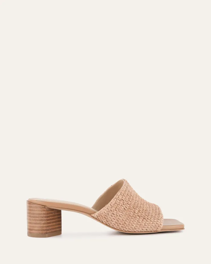 Women MID SANDALS jomercer Herbie mid heel sandals tan raffia