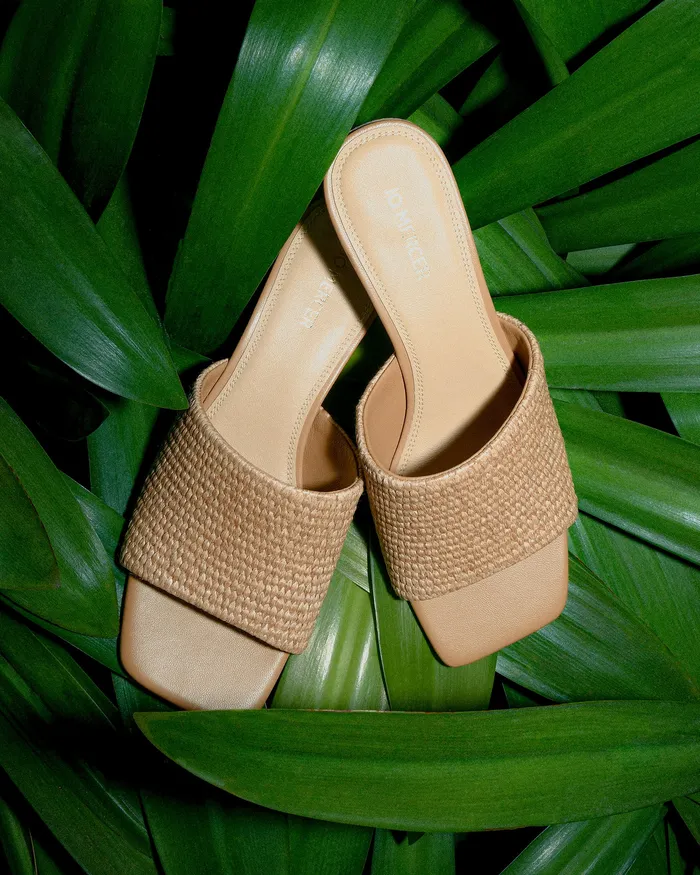 Women MID SANDALS jomercer Herbie mid heel sandals tan raffia Women MID SANDALS jomercer Herbie mid heel sandals tan raffia