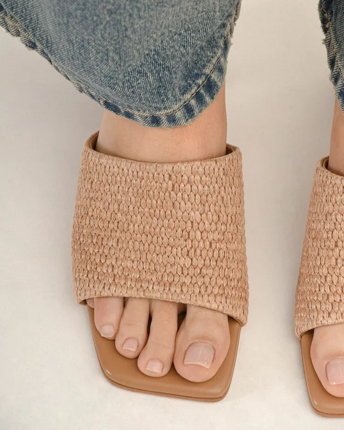 Women MID SANDALS jomercer Herbie mid heel sandals tan raffia Women MID SANDALS jomercer Herbie mid heel sandals tan raffia