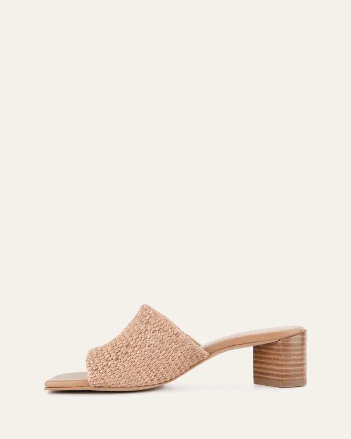 Women MID SANDALS jomercer Herbie mid heel sandals tan raffia Women MID SANDALS jomercer Herbie mid heel sandals tan raffia