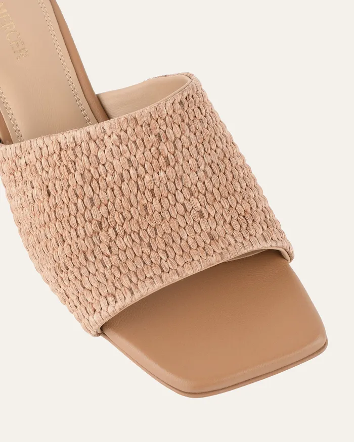 Women MID SANDALS jomercer Herbie mid heel sandals tan raffia Women MID SANDALS jomercer Herbie mid heel sandals tan raffia
