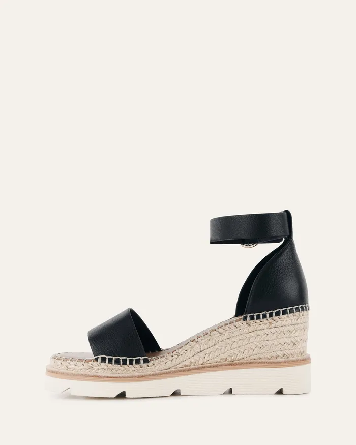 Women MID SANDALS jomercer Kelly mid heel wedges black white Women MID SANDALS jomercer Kelly mid heel wedges black white