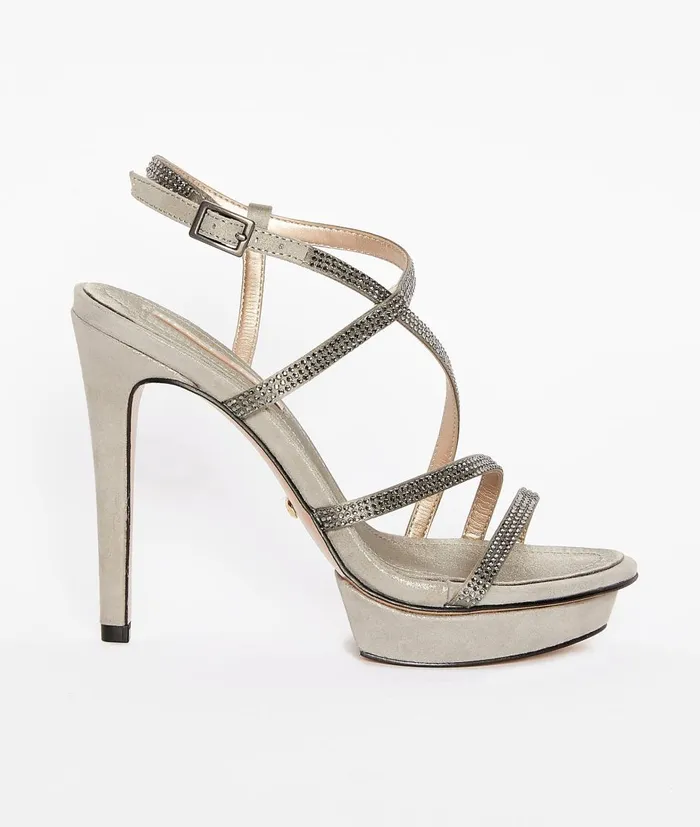 Women Olya 2 Platform 8211 Pewter Pelle Moda High Heels