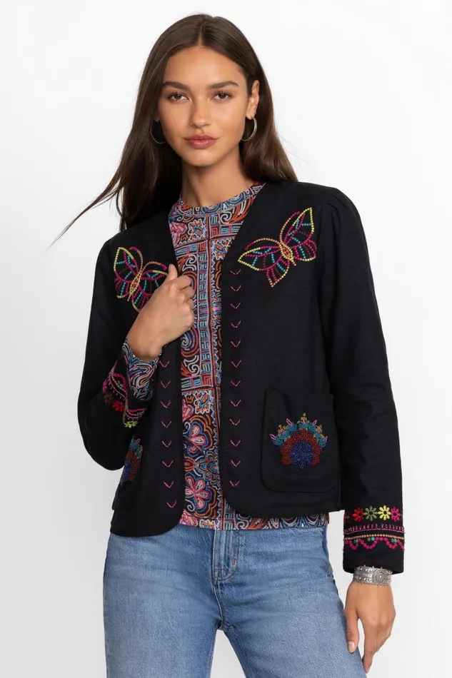 Women Outerwear Johnny Was CARMINA BOLERO Black