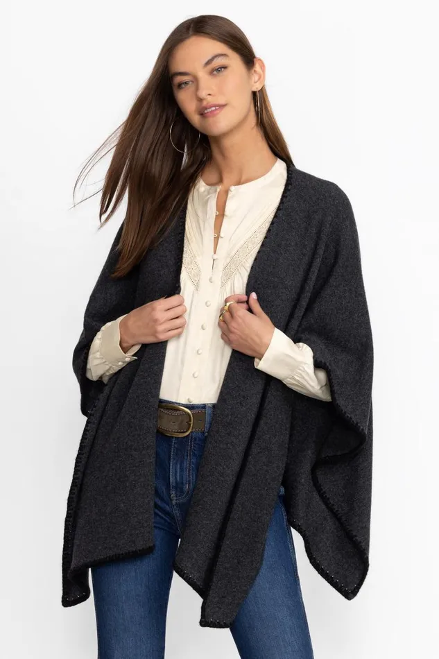 Women Outerwear Johnny Was THE WHIPSTITCH WRAP Charcoal Grey Women Outerwear Johnny Was THE WHIPSTITCH WRAP Charcoal Grey