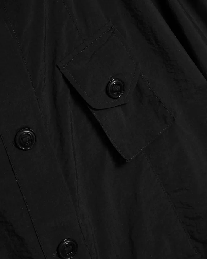 Women Pala Poncho Hooded Coat Black YMC Outerwear