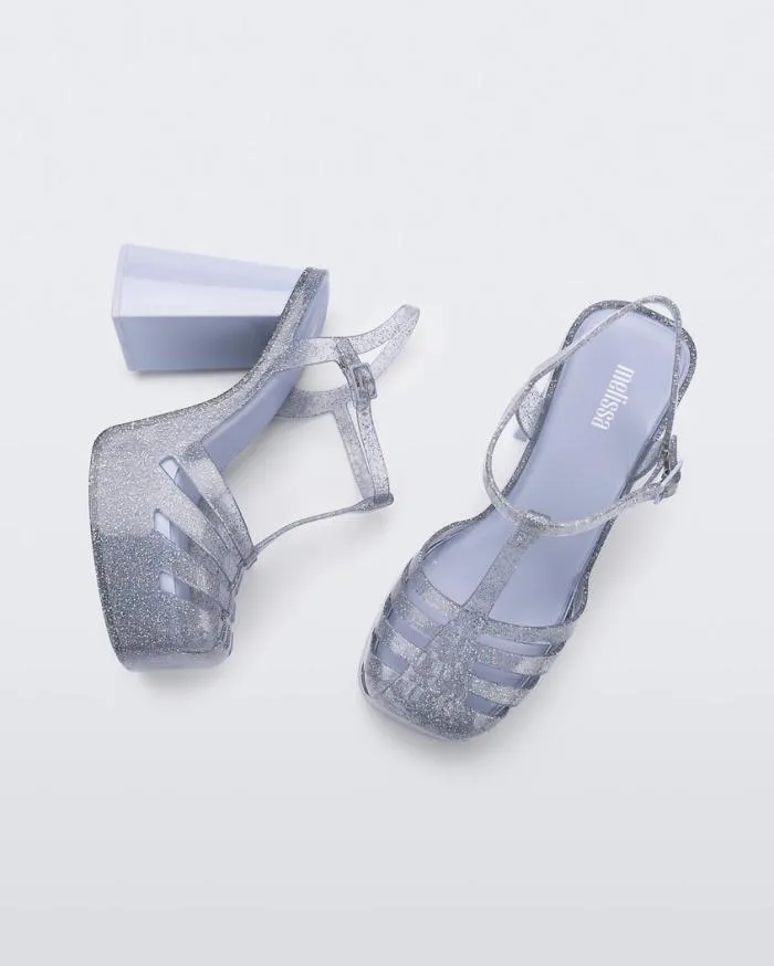 Women Party Heel Glitter Clear Melissa Heels