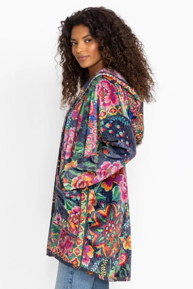 Women Petites Johnny Was JOAN POUCH POCKET SHERPA JACKET Darnahta Scarf Print Women Petites Johnny Was JOAN POUCH POCKET SHERPA JACKET Darnahta Scarf Print