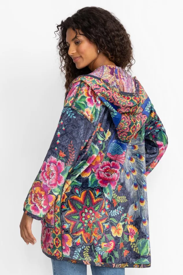 Women Petites Johnny Was JOAN POUCH POCKET SHERPA JACKET Darnahta Scarf Print Women Petites Johnny Was JOAN POUCH POCKET SHERPA JACKET Darnahta Scarf Print