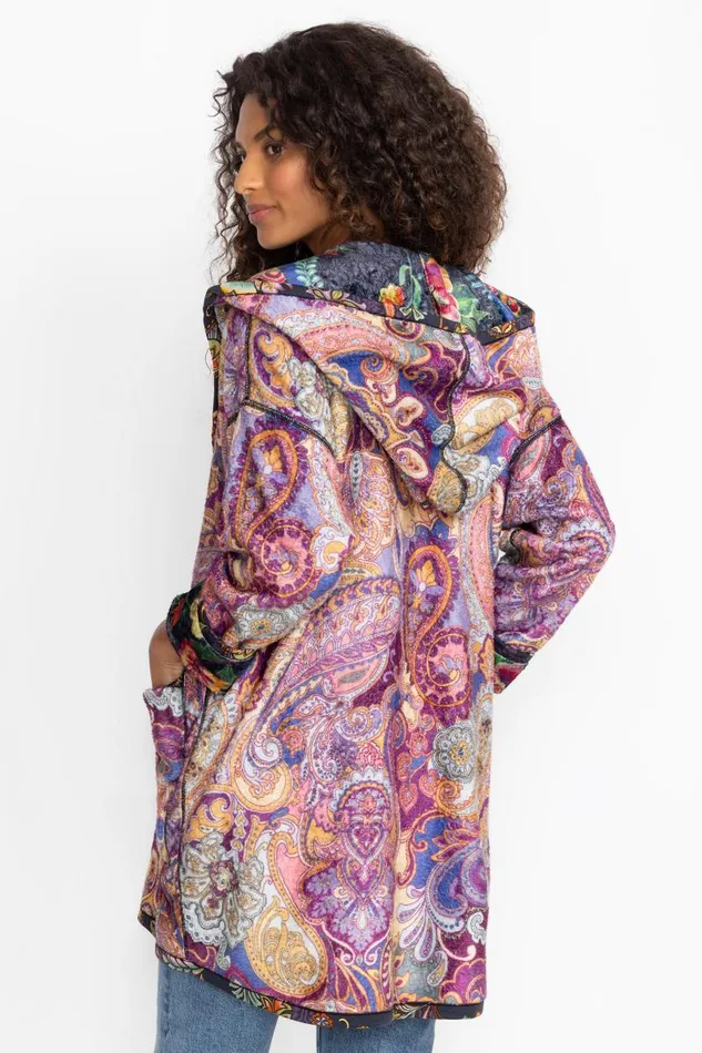 Women Petites Johnny Was JOAN POUCH POCKET SHERPA JACKET Darnahta Scarf Print Women Petites Johnny Was JOAN POUCH POCKET SHERPA JACKET Darnahta Scarf Print