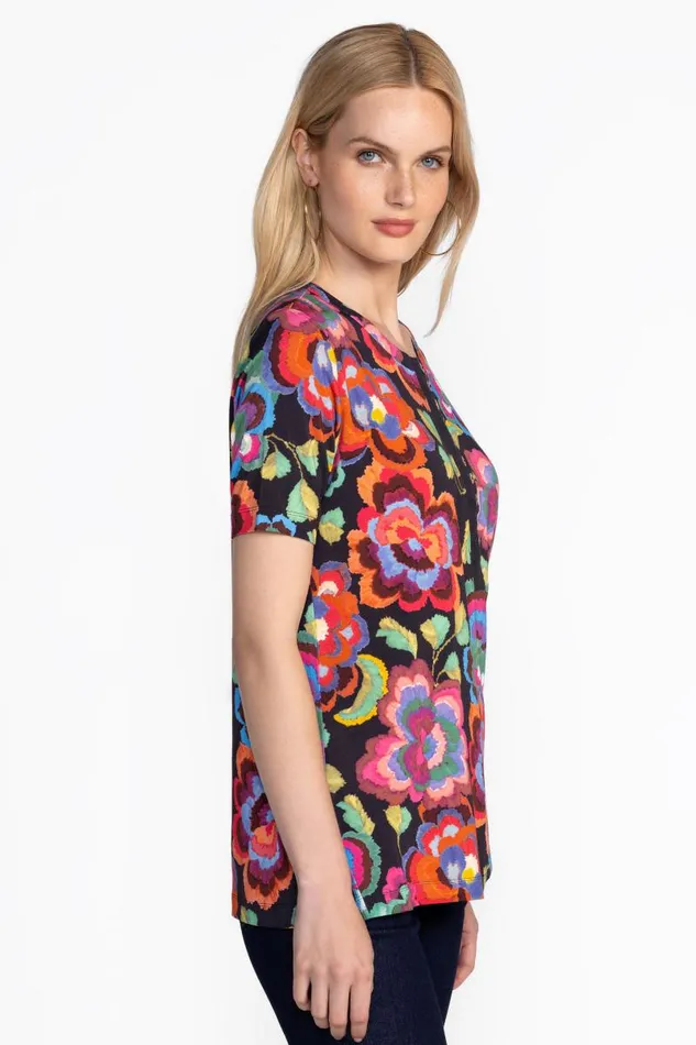 Women Petites Johnny Was THE JANIE FAVORITE SHORT SLEEVE HENLEY TEE Calanthe Women Petites Johnny Was THE JANIE FAVORITE SHORT SLEEVE HENLEY TEE Calanthe