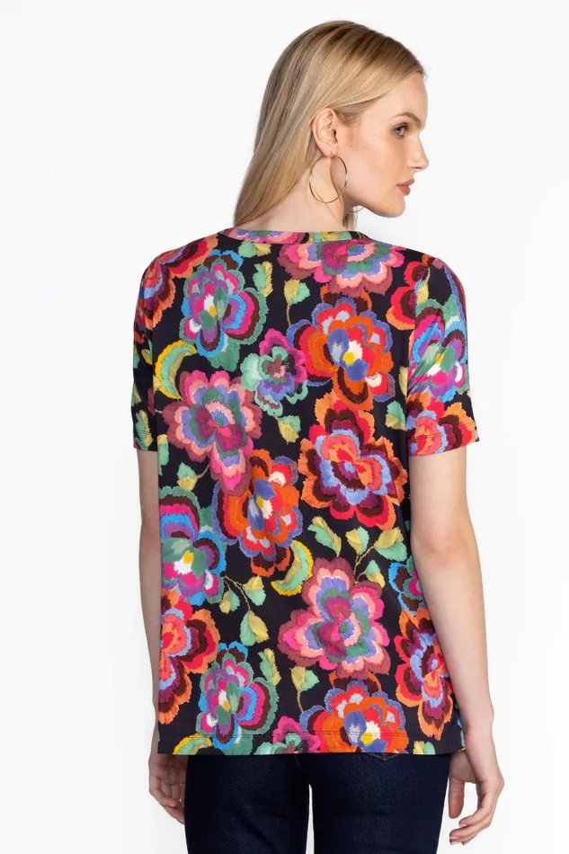 Women Petites Johnny Was THE JANIE FAVORITE SHORT SLEEVE HENLEY TEE Calanthe Women Petites Johnny Was THE JANIE FAVORITE SHORT SLEEVE HENLEY TEE Calanthe