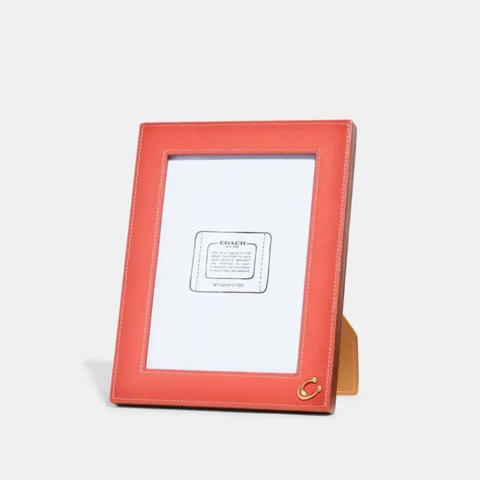 Women Picture Frame Brasstangerinelight Saddle Coach Tech and Travel