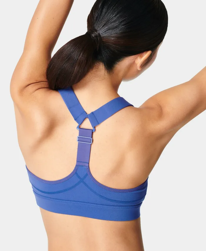 Women Power Medium Support Sports Bra Hour Blue Underwear Sweaty Betty