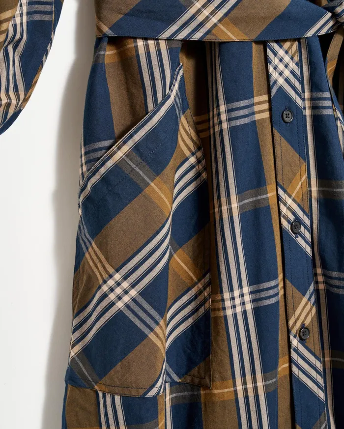 Women Prairie Dress Navygold Billy Reid Dresses