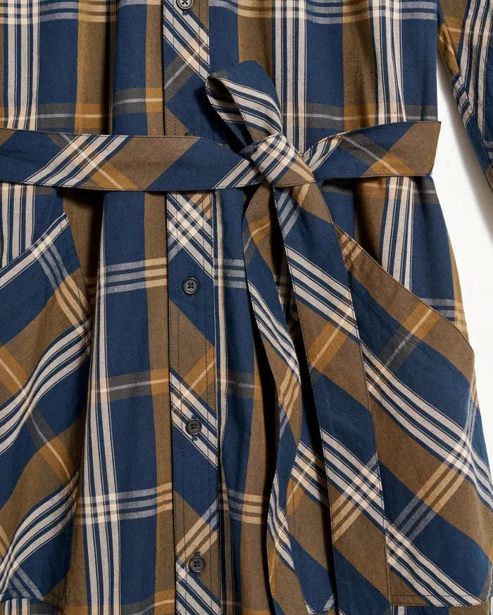 Women Prairie Dress Navygold Billy Reid Dresses