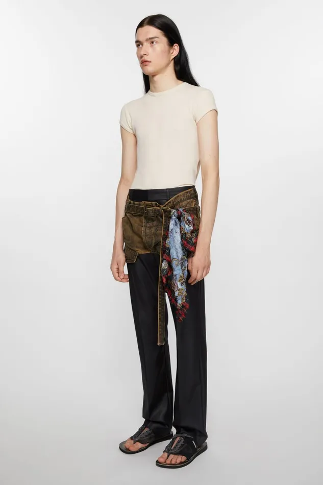 Women Print Silk Scarf Bluered Acne Studios Scarves