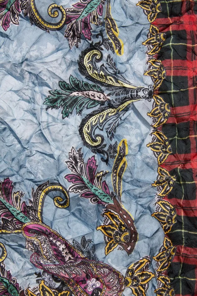 Women Print Silk Scarf Bluered Acne Studios Scarves