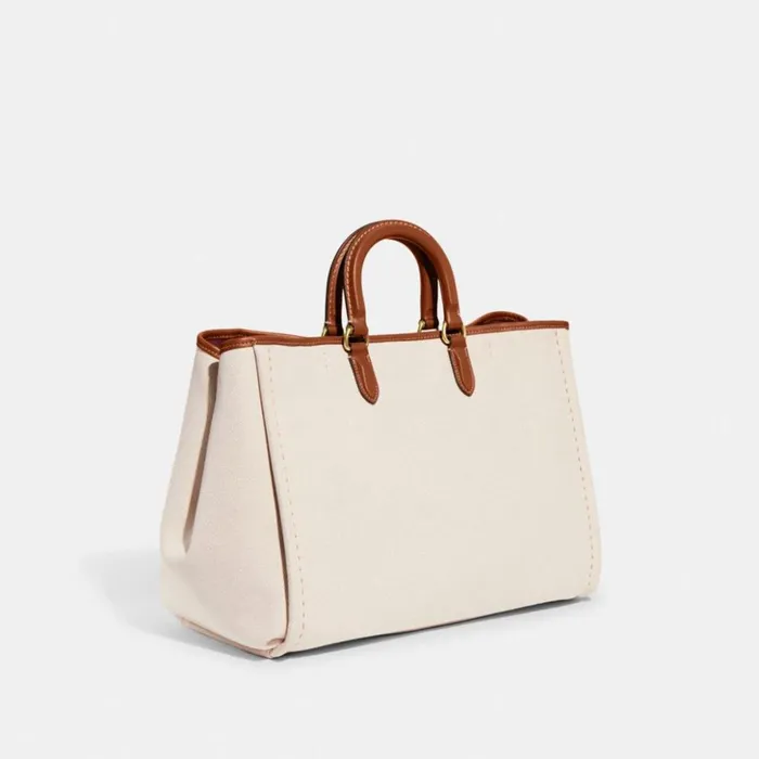 Women Reese Tote Brassnatural Coach Totes and Carryalls