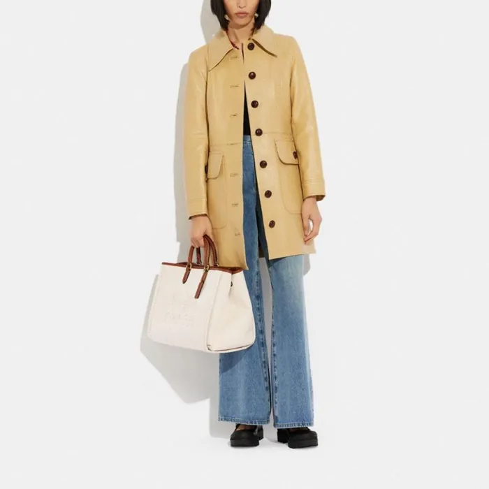 Women Reese Tote Brassnatural Coach Totes and Carryalls