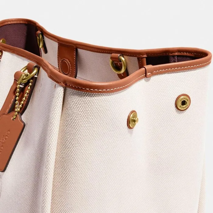 Women Reese Tote Brassnatural Coach Totes and Carryalls