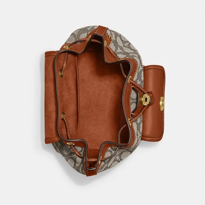 Women Riya Backpack 21 In Signature Textile Jacquard Brasscocoa Burnished Amb Coach Backpacks Women Riya Backpack 21 In Signature Textile Jacquard Brasscocoa Burnished Amb Coach Backpacks