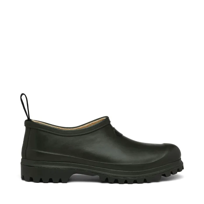 Women Rubber Boots Unisex 809 RUBBER MULE Low Cut GREEN SHERWOOD Superga Gumboots