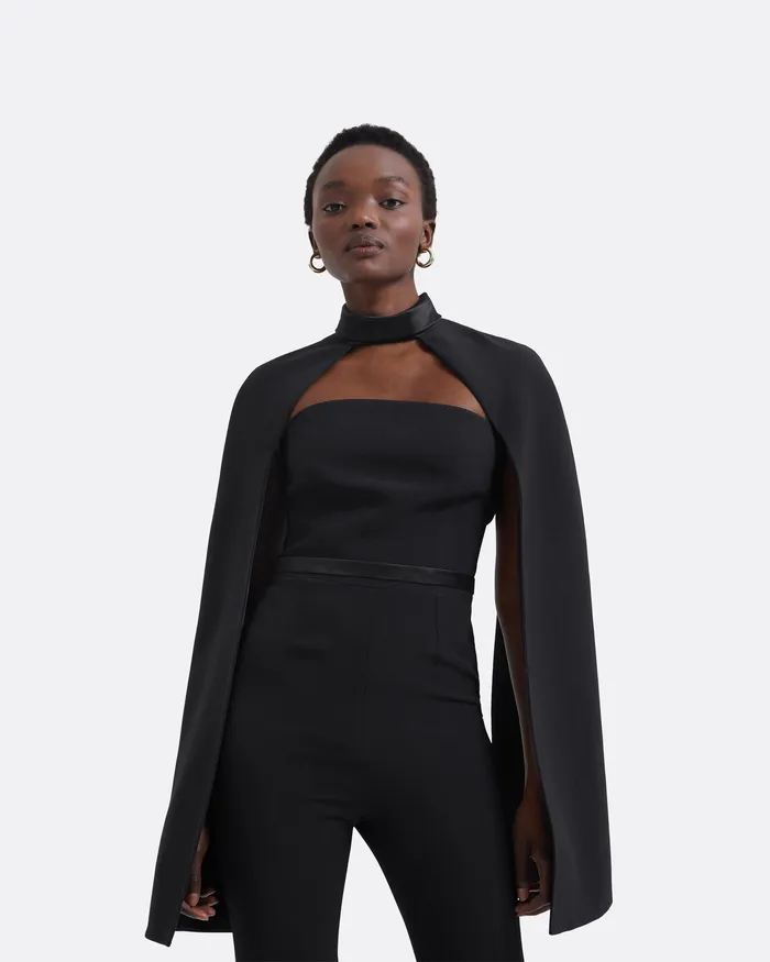 Women Safiyaa Ceres Black Harness Black Capes and Harnesses