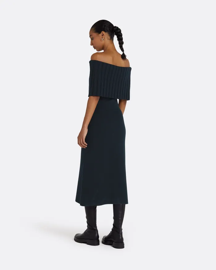 Women Safiyaa Risette Navy Knit Dress Navy Knitwear